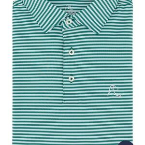 Rhoback “The Pine” Green/White Stripe Polo L